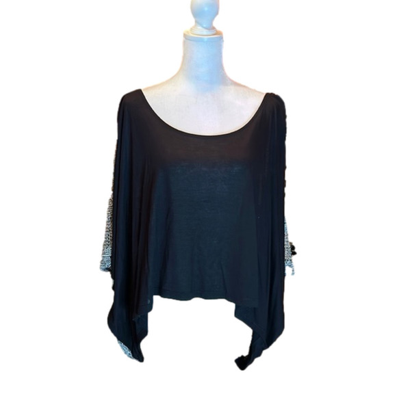 CHARLOTTE RUSSE Fabulous “Wing Top” Back is Bling See Thru Top! Size M - Picture 3 of 9